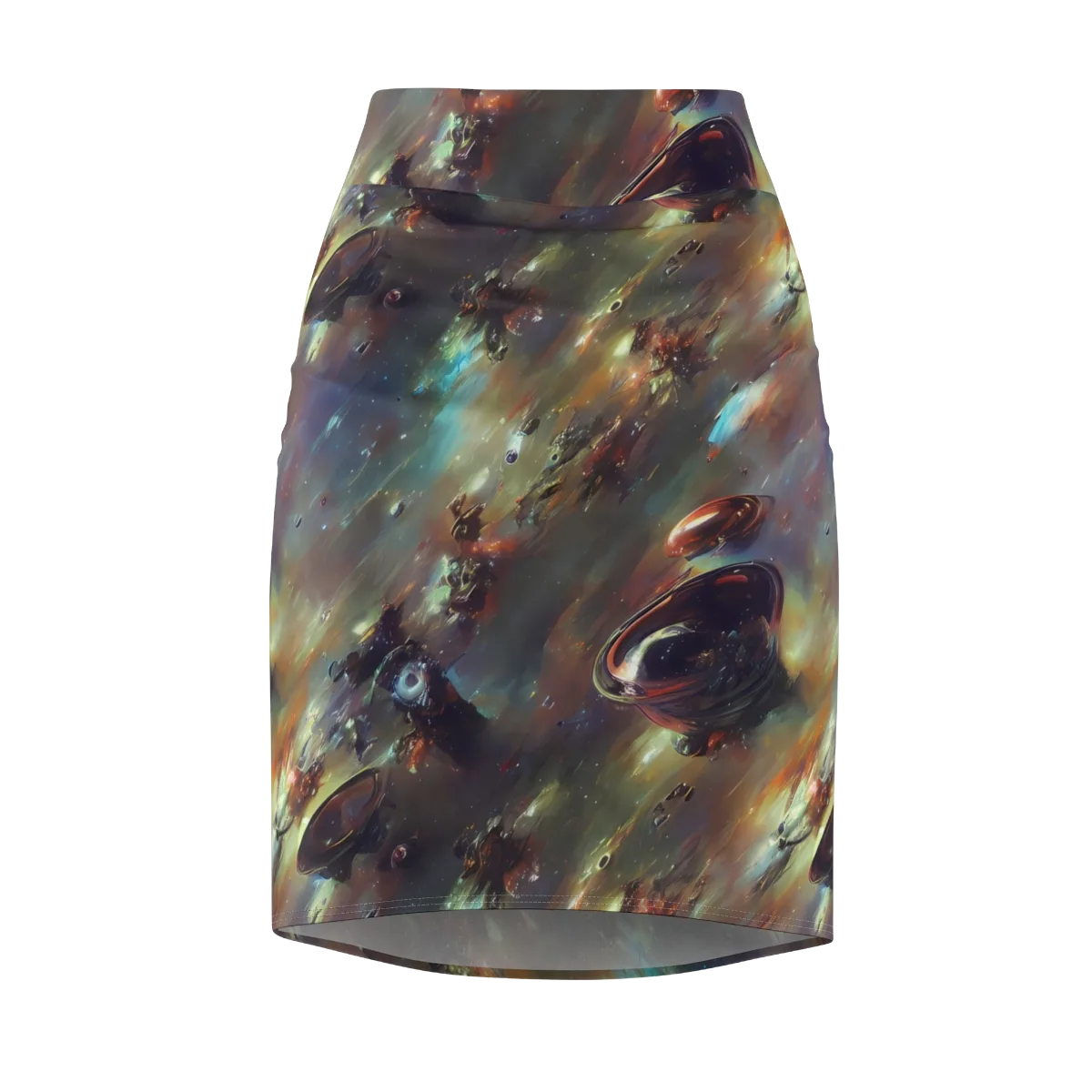 Chaos Crescendo on Pencil Skirt — Front