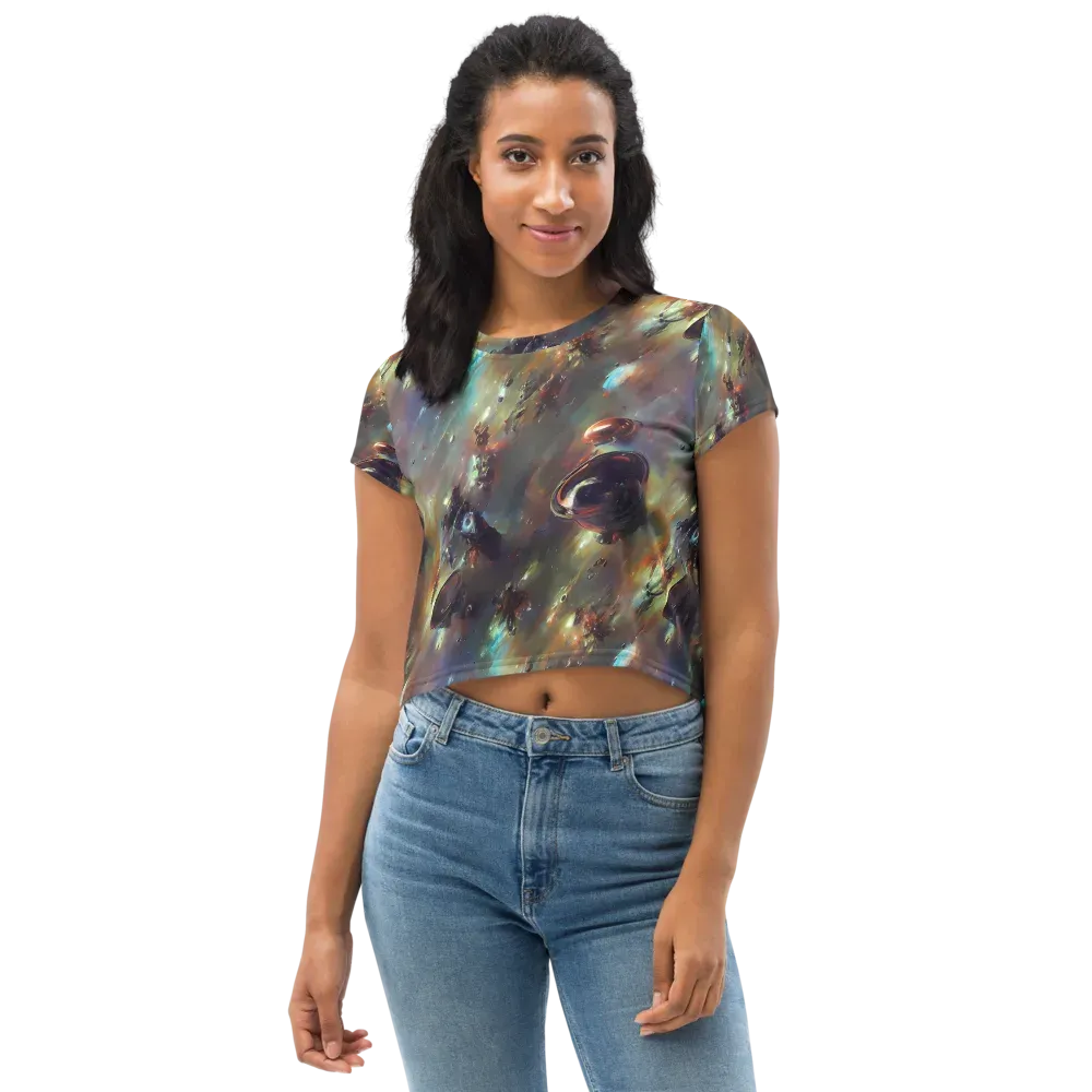 Chaos Crescendo on Crop Tee — Front