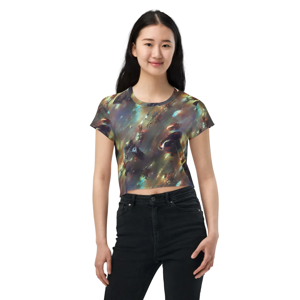 Chaos Crescendo on Crop Tee — Front