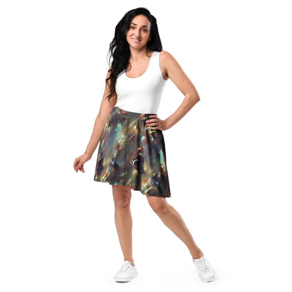 Chaos Crescendo on Skater Skirt — Front