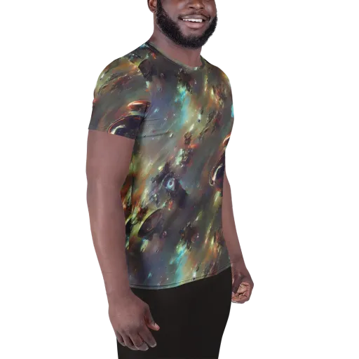 Chaos Crescendo on a Men's Athletic T-Shirt