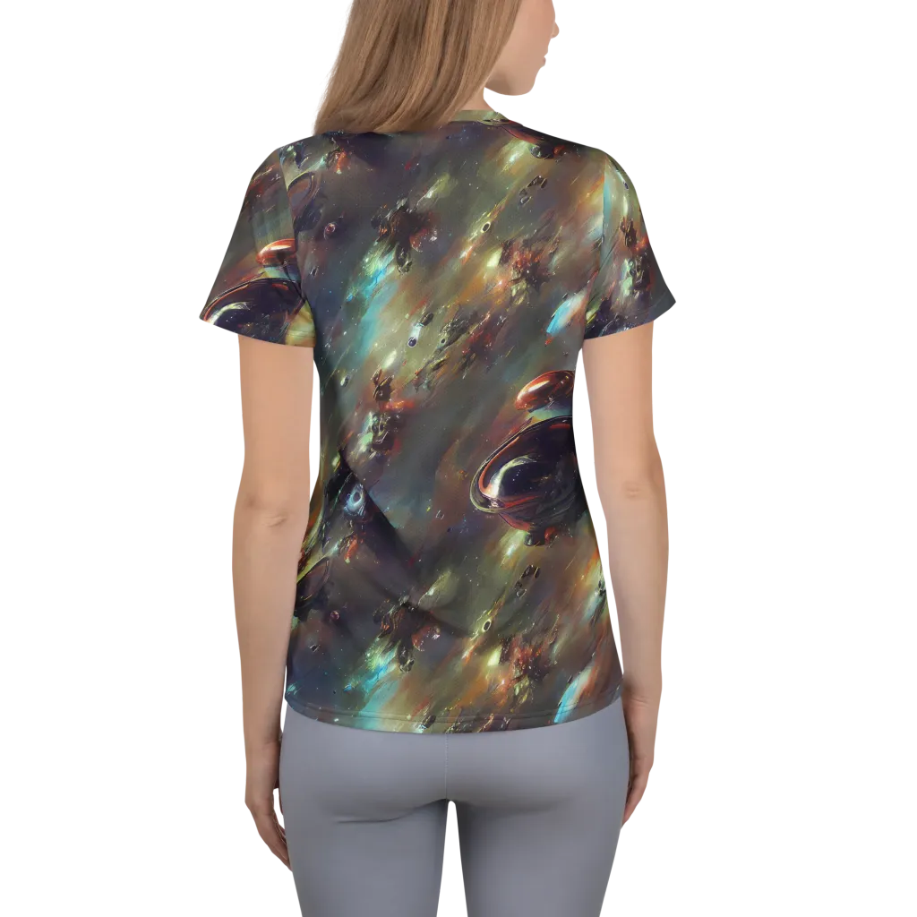 Chaos Crescendo on Women's Athletic T-Shirt — Back