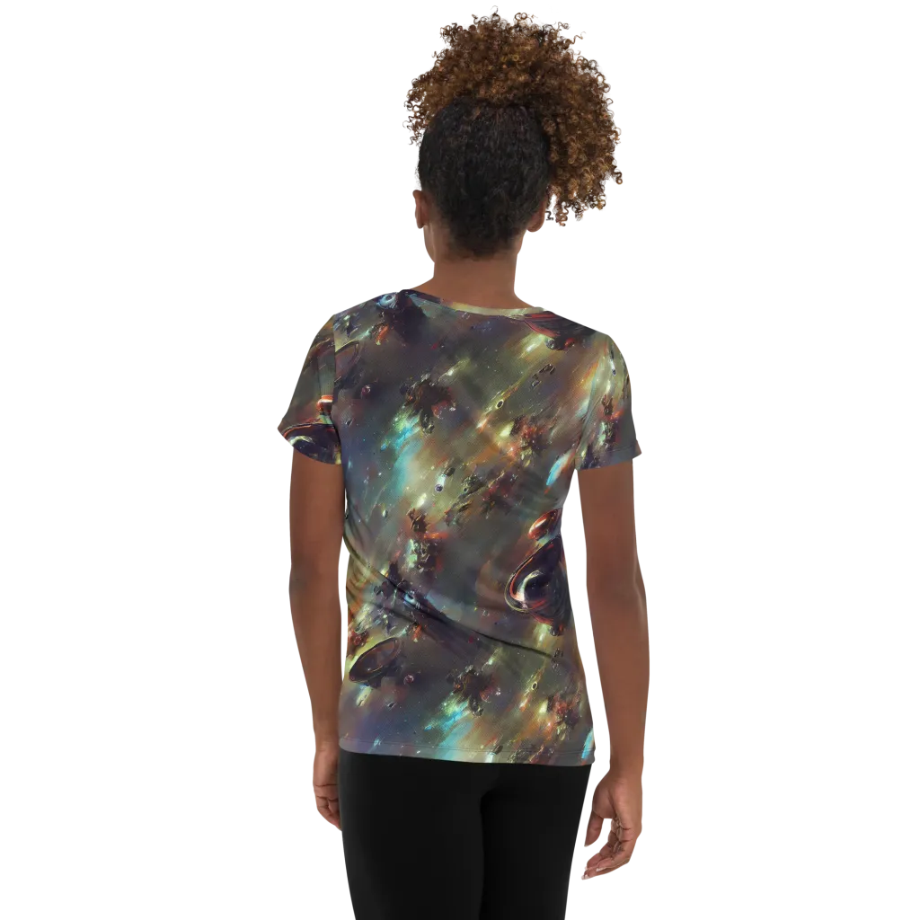 Chaos Crescendo on Women's Athletic T-Shirt — Back
