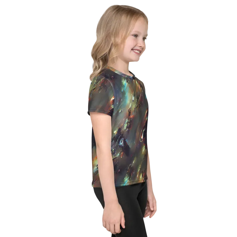 Chaos Crescendo on Kids Crew Neck T-Shirt — Right