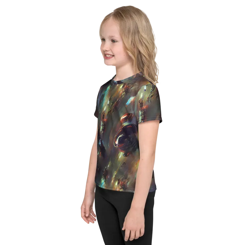 Chaos Crescendo on Kids Crew Neck T-Shirt — Left