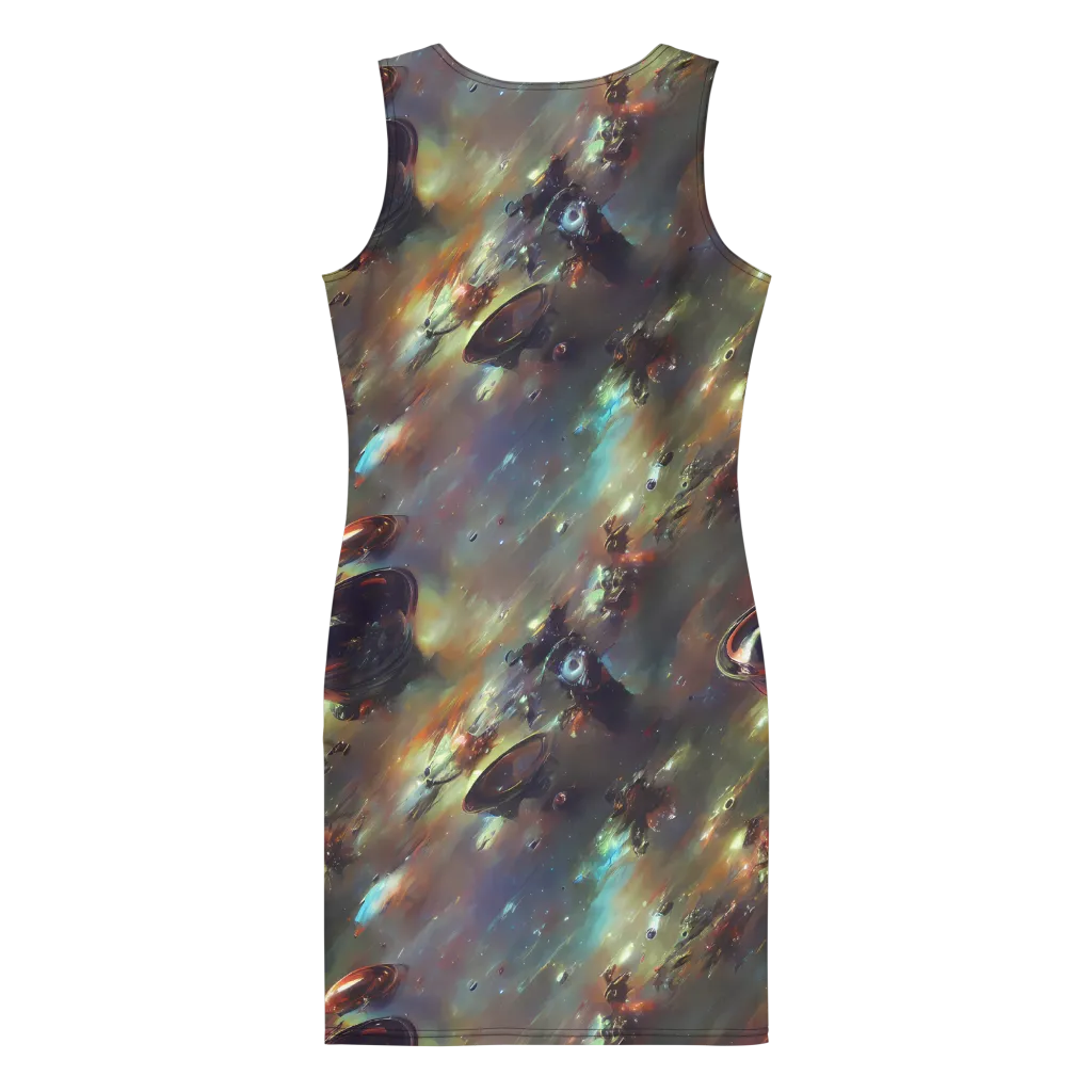 Chaos Crescendo on Bodycon Dress — Back