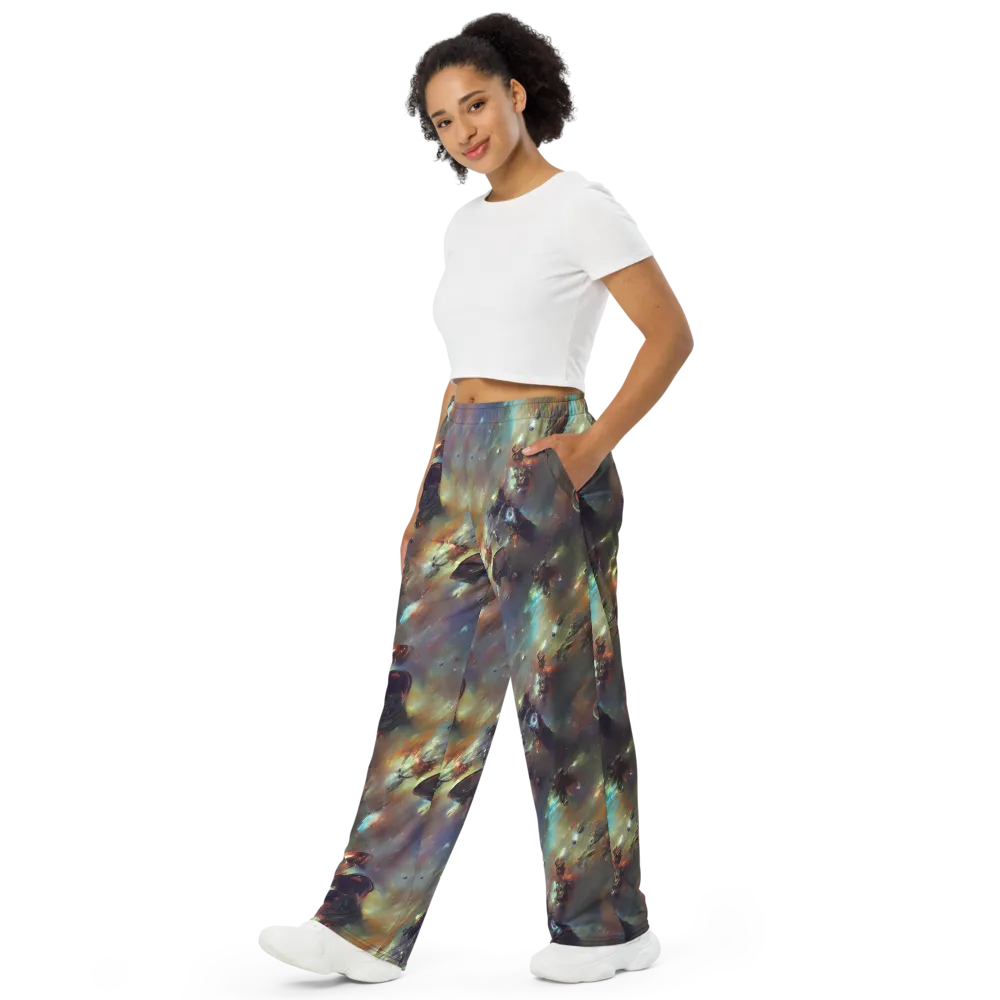 Chaos Crescendo on Wide-Leg Pants — Left Front