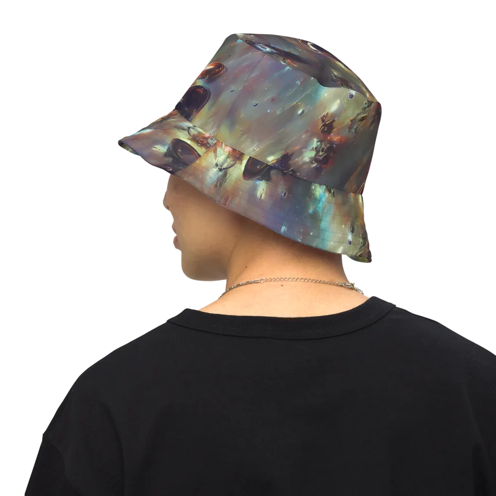 Chaos Crescendo on Reversible Bucket Hat — Back Inside