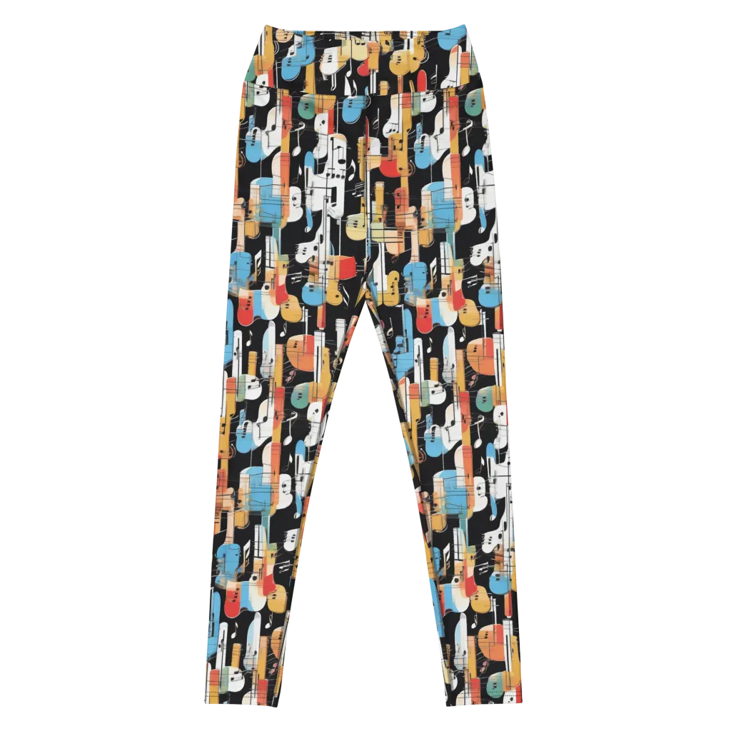 Jazz Mosaic on Yoga Leggings — Front