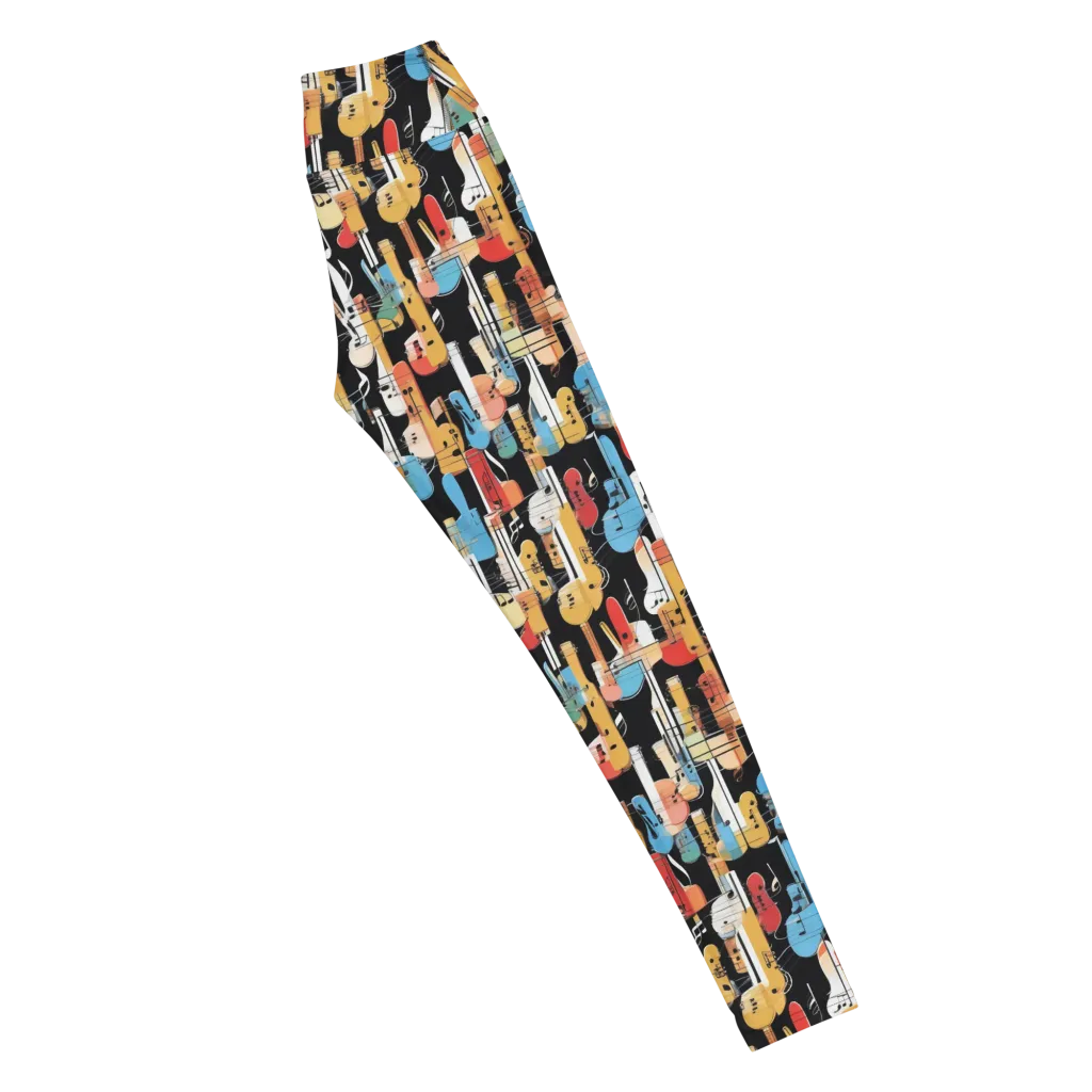 Jazz Mosaic on Yoga Leggings — Right