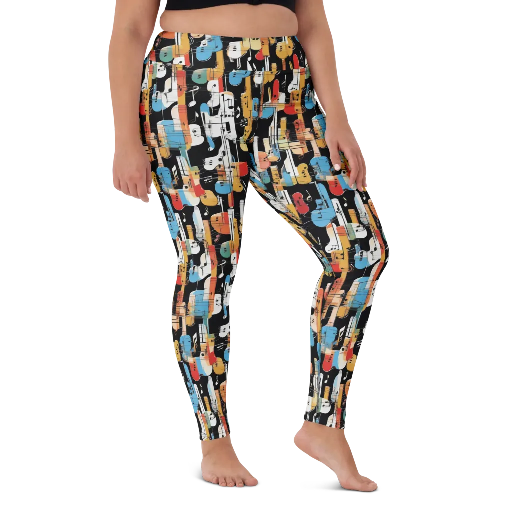 Jazz Mosaic on Yoga Leggings — Front