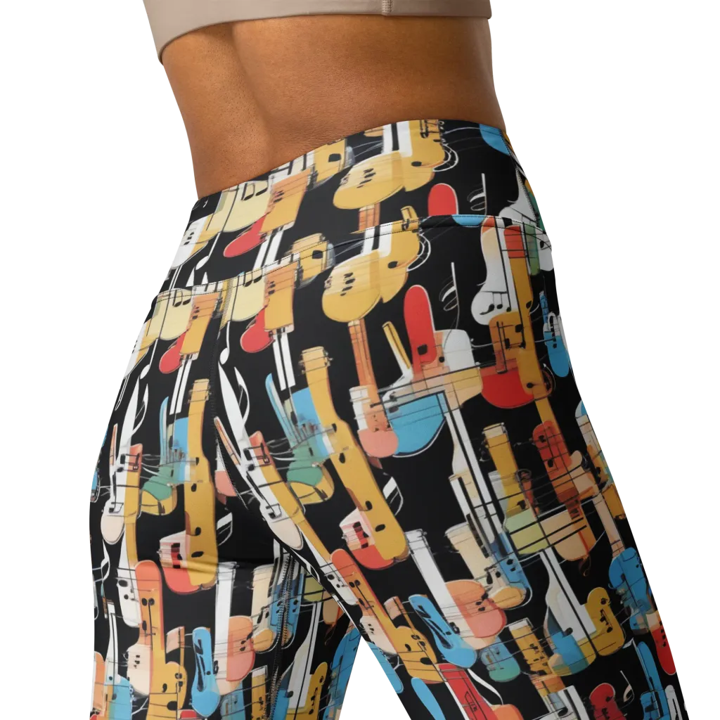 Jazz Mosaic on Yoga Leggings — Back