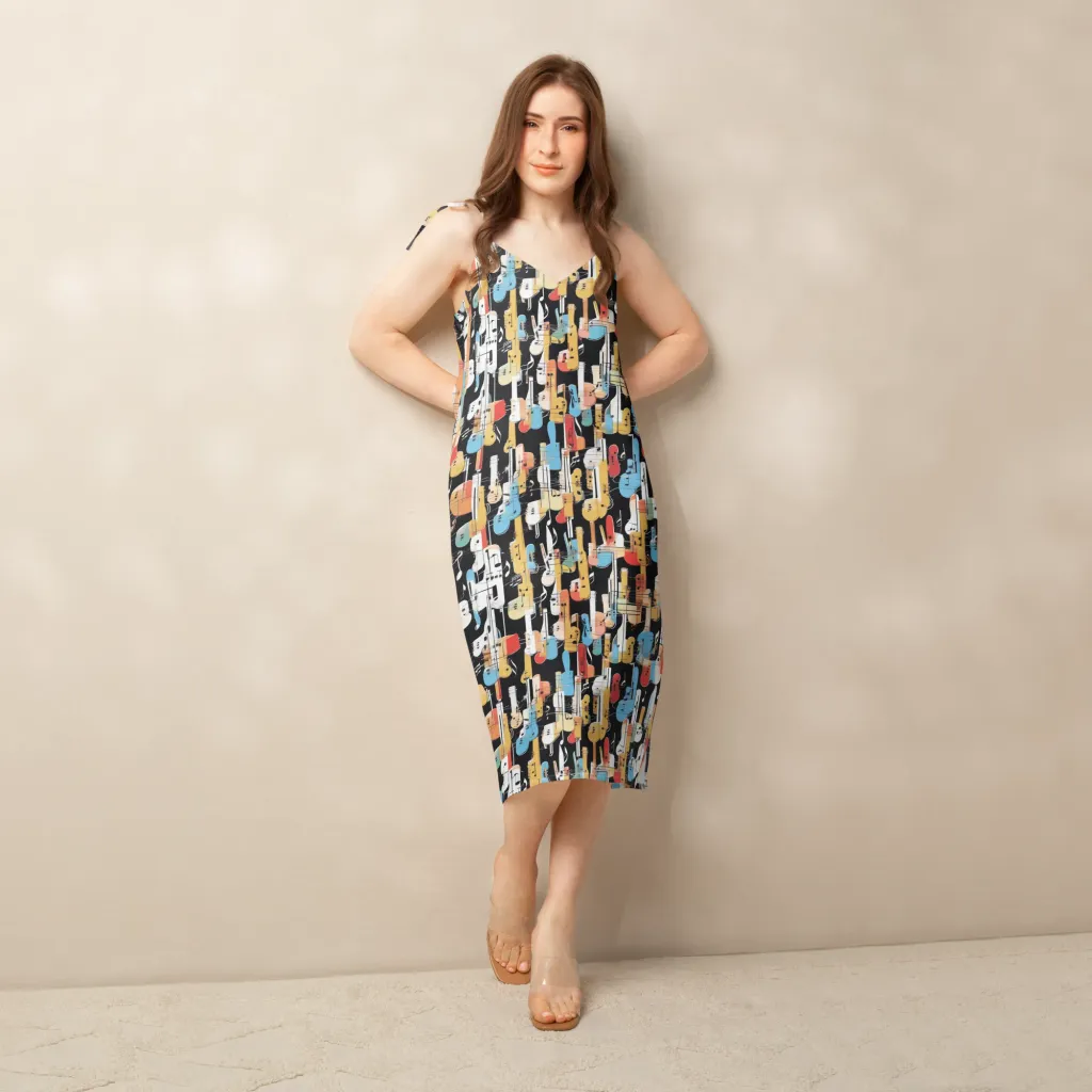 Jazz Mosaic on Slip Dress — Front