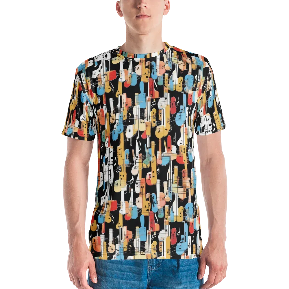 Jazz Mosaic on Men's Crew Neck T-Shirt — Front