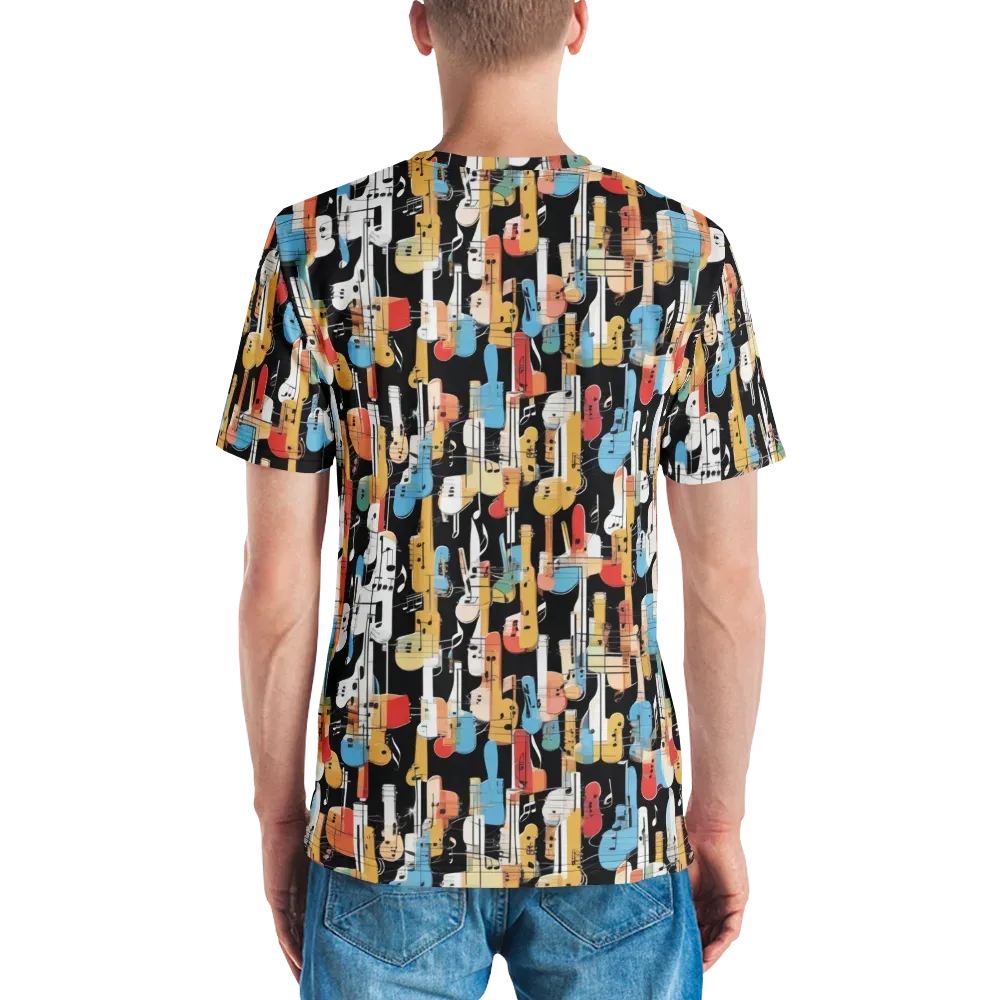 Jazz Mosaic on Men's Crew Neck T-Shirt — Back