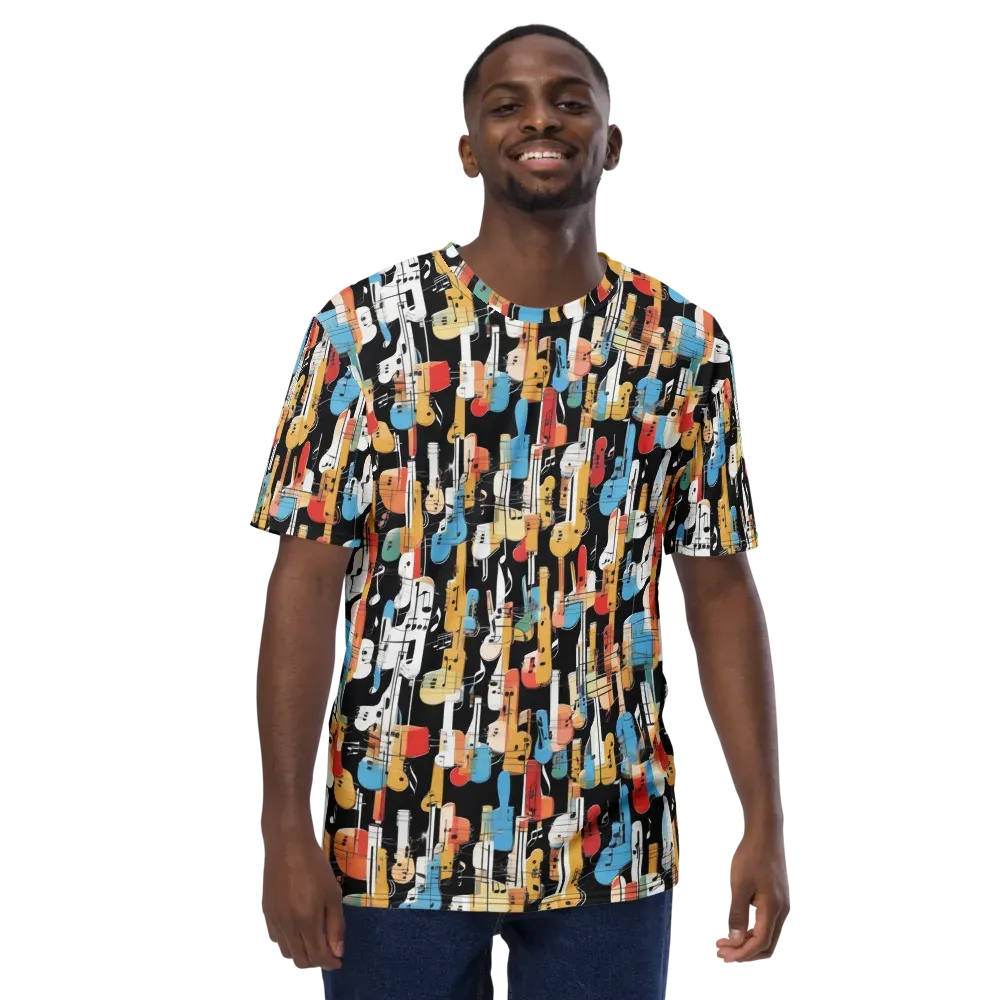 Jazz Mosaic on Men's Crew Neck T-Shirt — Front