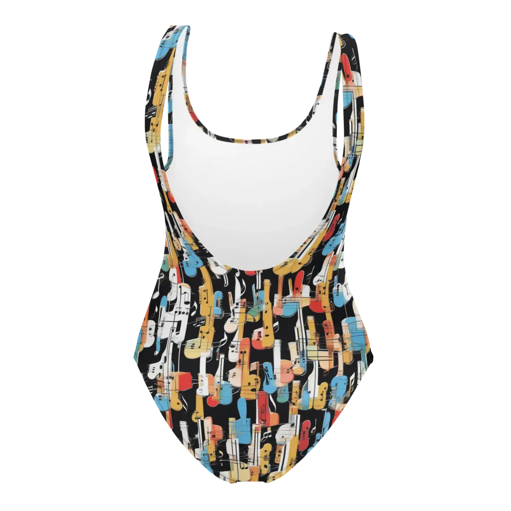 Jazz Mosaic on One-Piece Swimsuit — Back