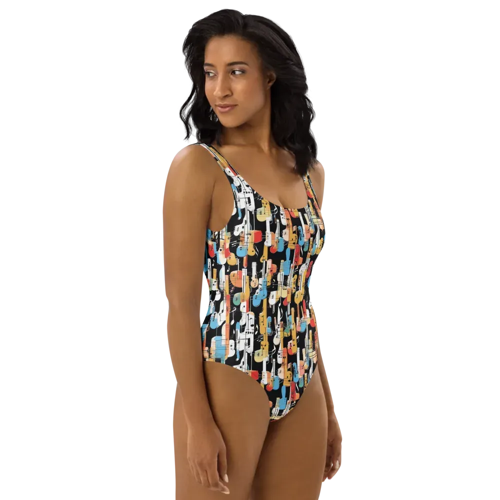 Jazz Mosaic on One-Piece Swimsuit — Right