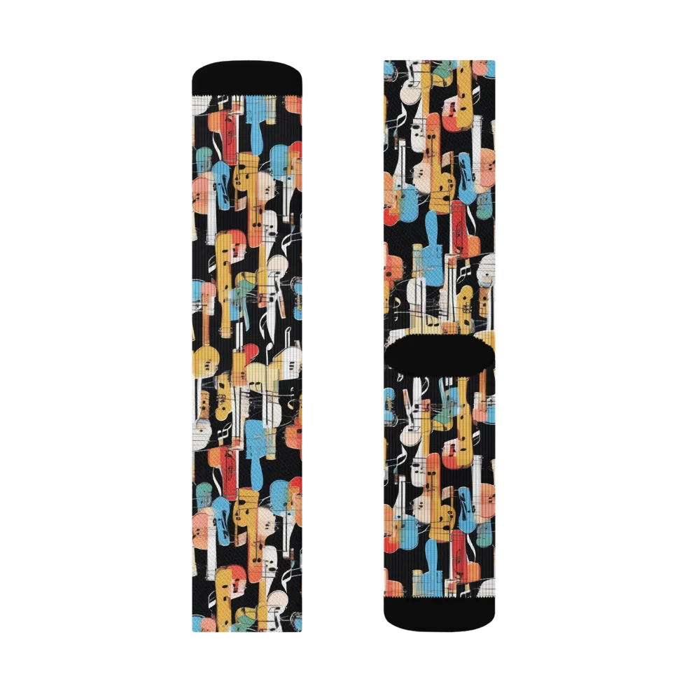 Jazz Mosaic on Socks — Right Sock