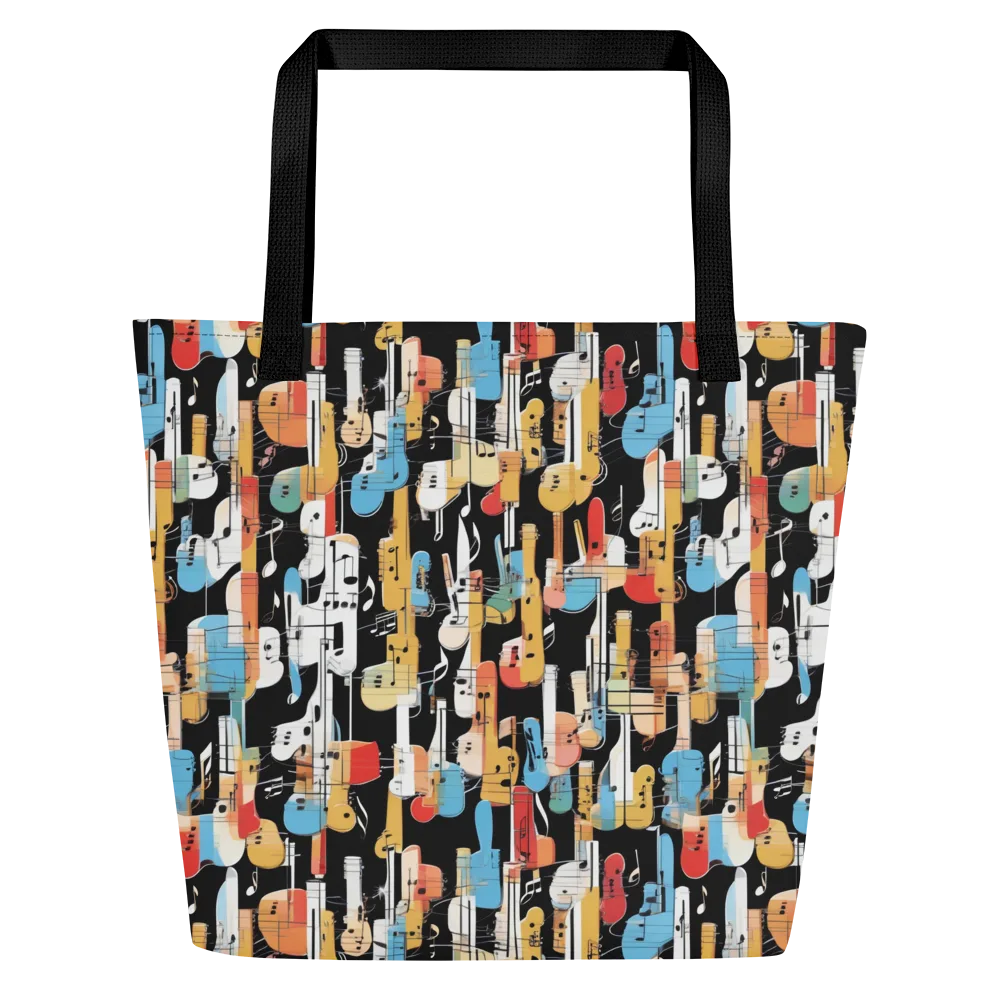Jazz Mosaic on Large Tote Bag W/ Pocket — Front