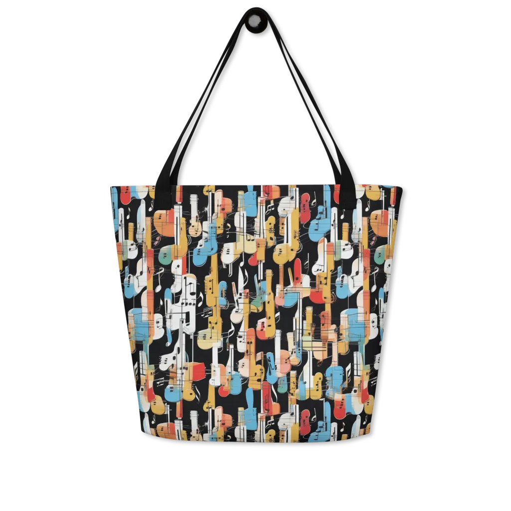 Jazz Mosaic on Large Tote Bag W/ Pocket — Front