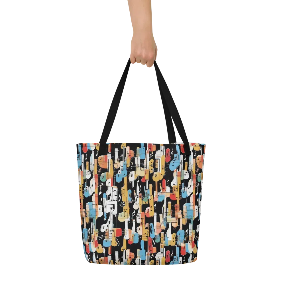 Jazz Mosaic on Large Tote Bag W/ Pocket — Front