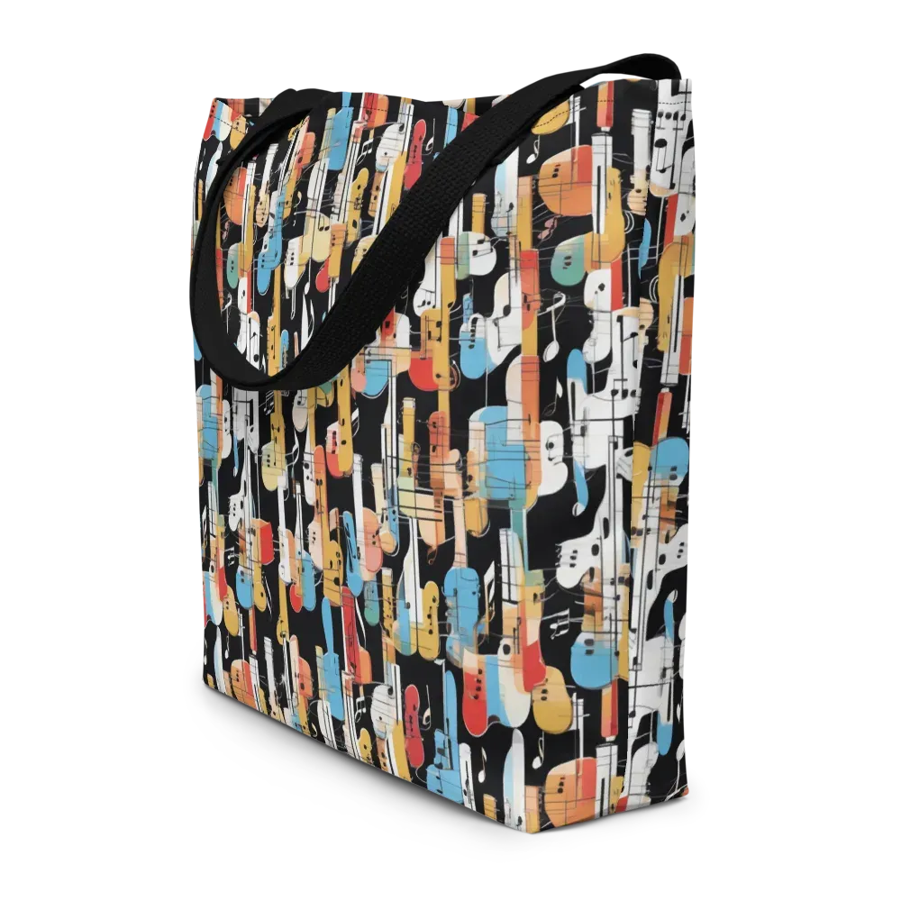 Jazz Mosaic on Large Tote Bag W/ Pocket — Front