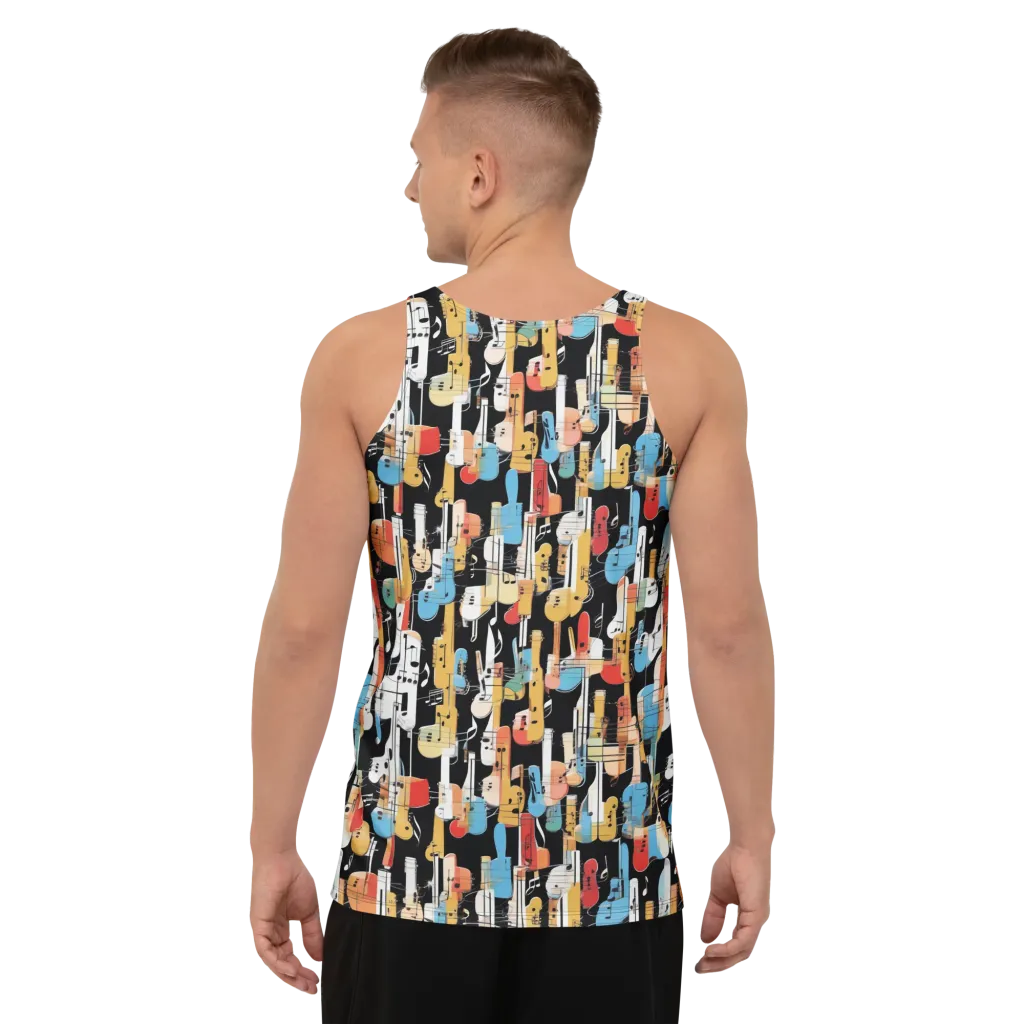Jazz Mosaic on Men's Tank Top — Back