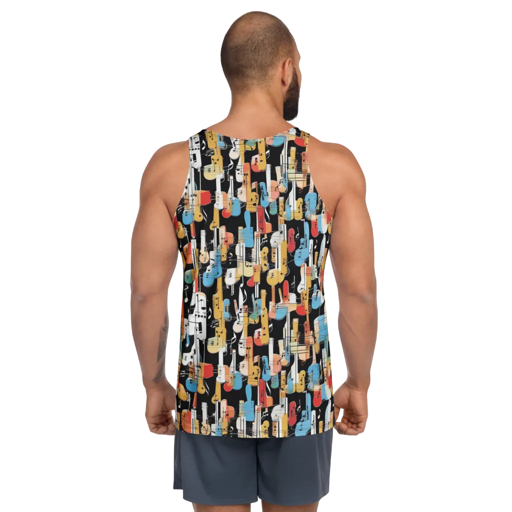 Jazz Mosaic on Men's Tank Top — Back