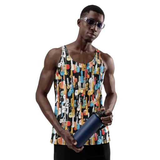 Jazz Mosaic on a Men's Tank Top
