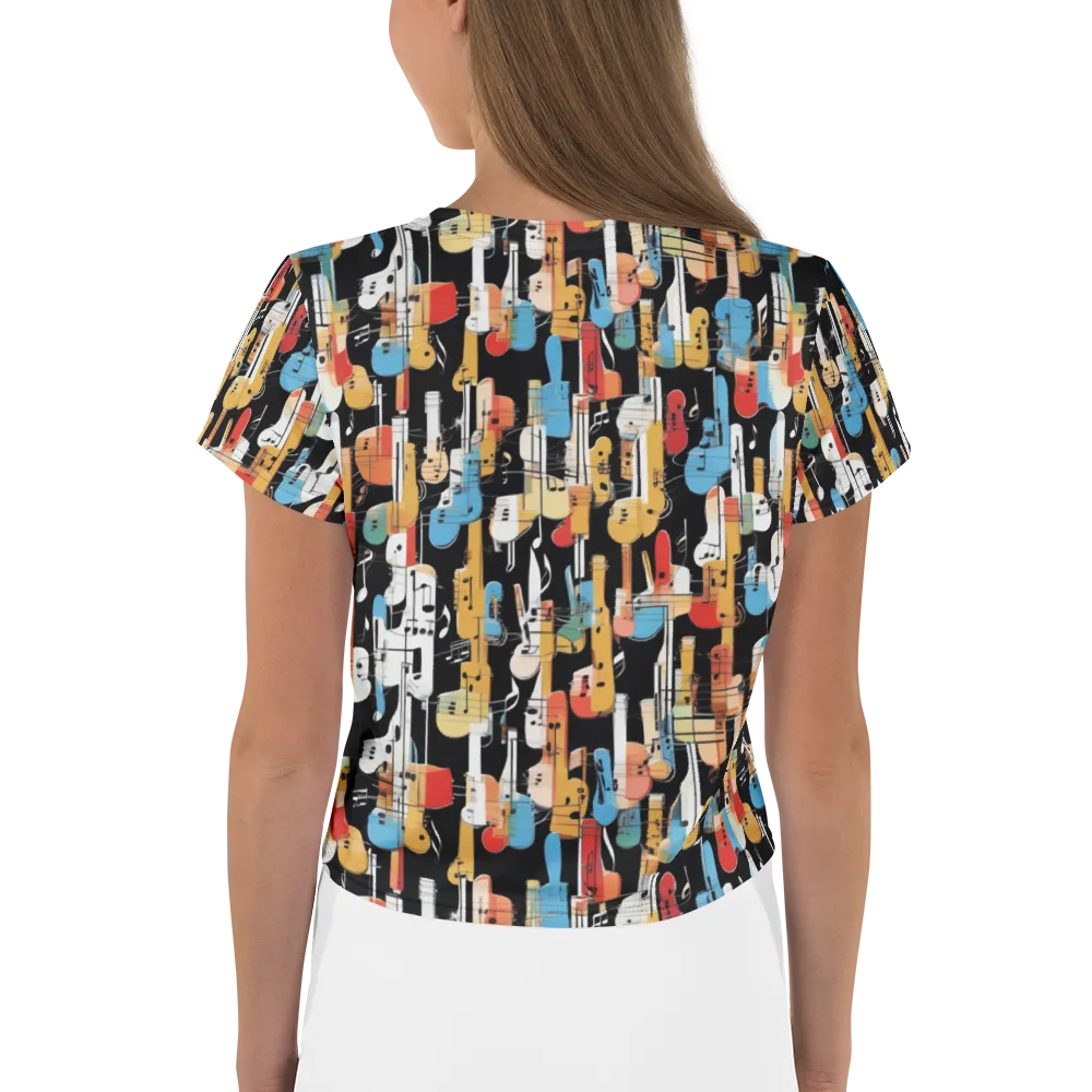 Jazz Mosaic on Crop Tee — Back