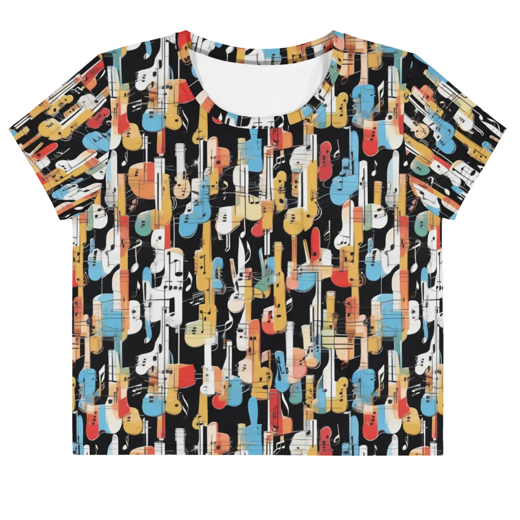 Jazz Mosaic on Crop Tee — Front