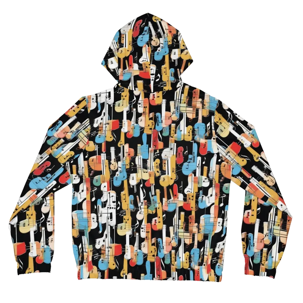 Jazz Mosaic on Women's Full-Zip Hoodie — Back