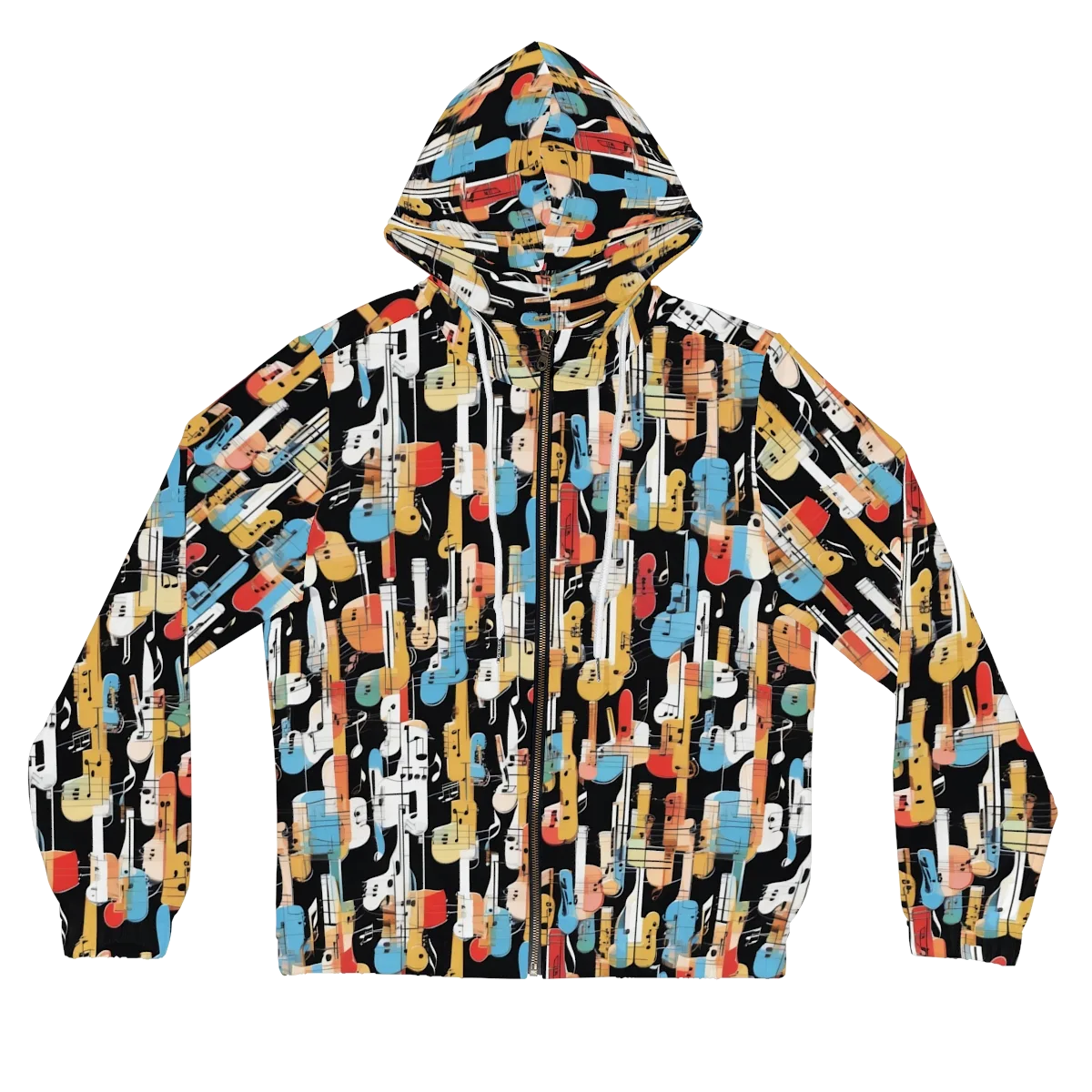 Jazz Mosaic on Women's Full-Zip Hoodie — Front