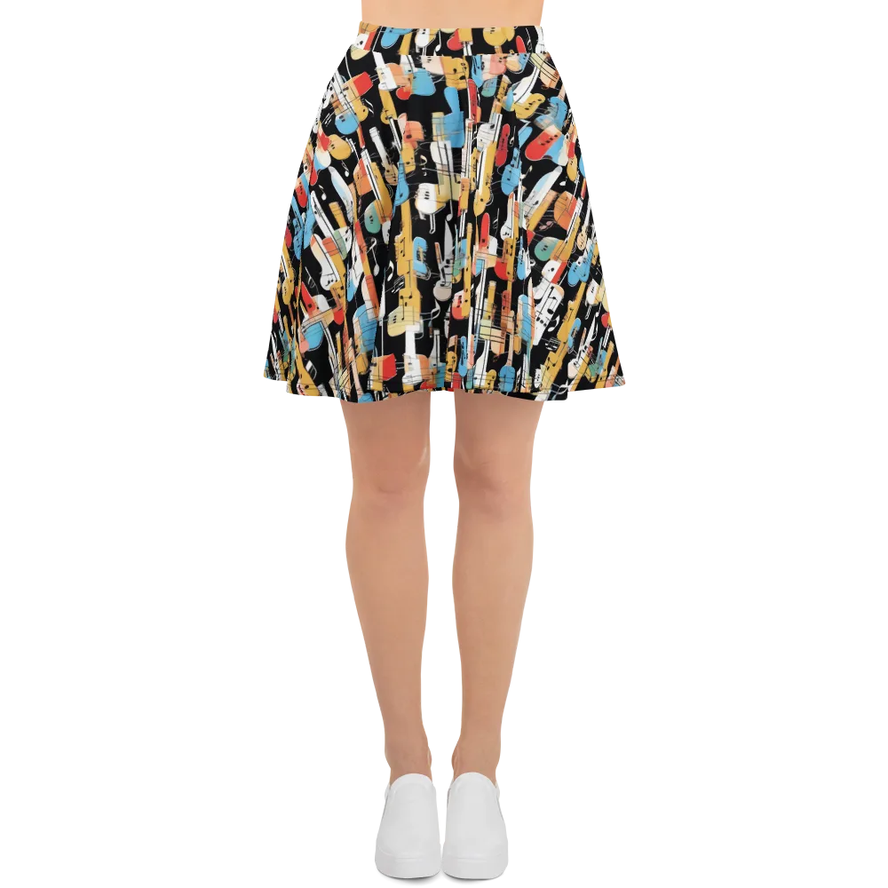 Jazz Mosaic on Skater Skirt — Front