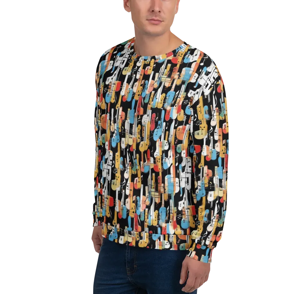 Jazz Mosaic on Sweatshirt — Left Front