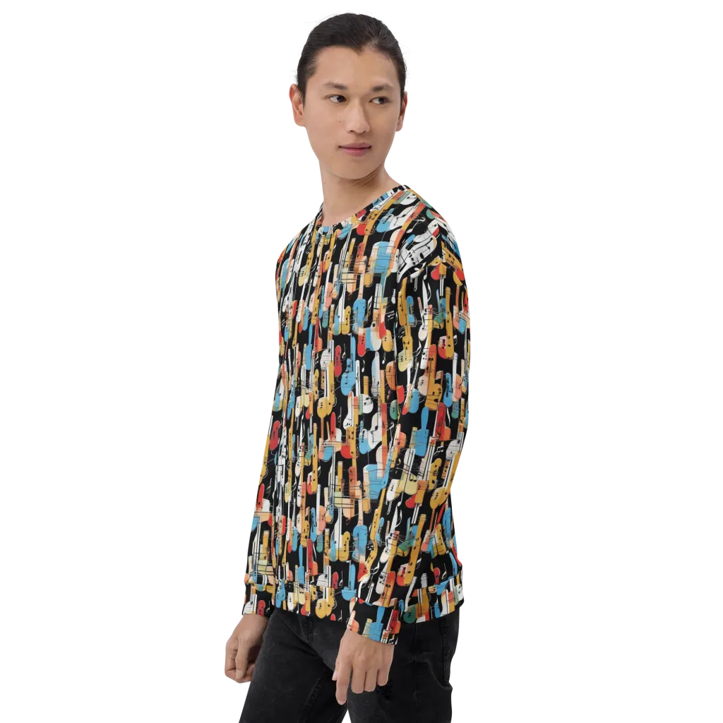 Jazz Mosaic on Sweatshirt — Left Front