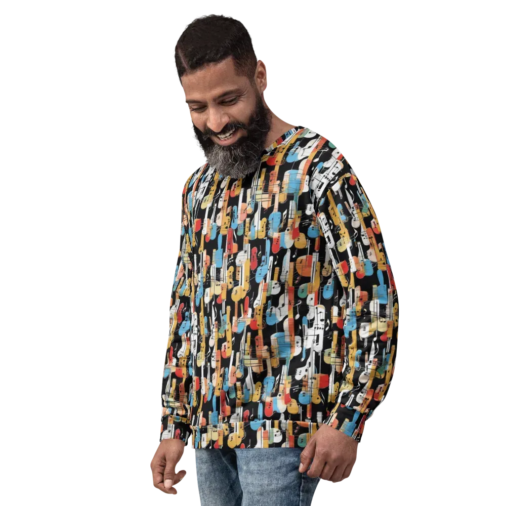 Jazz Mosaic on Sweatshirt — Left Front