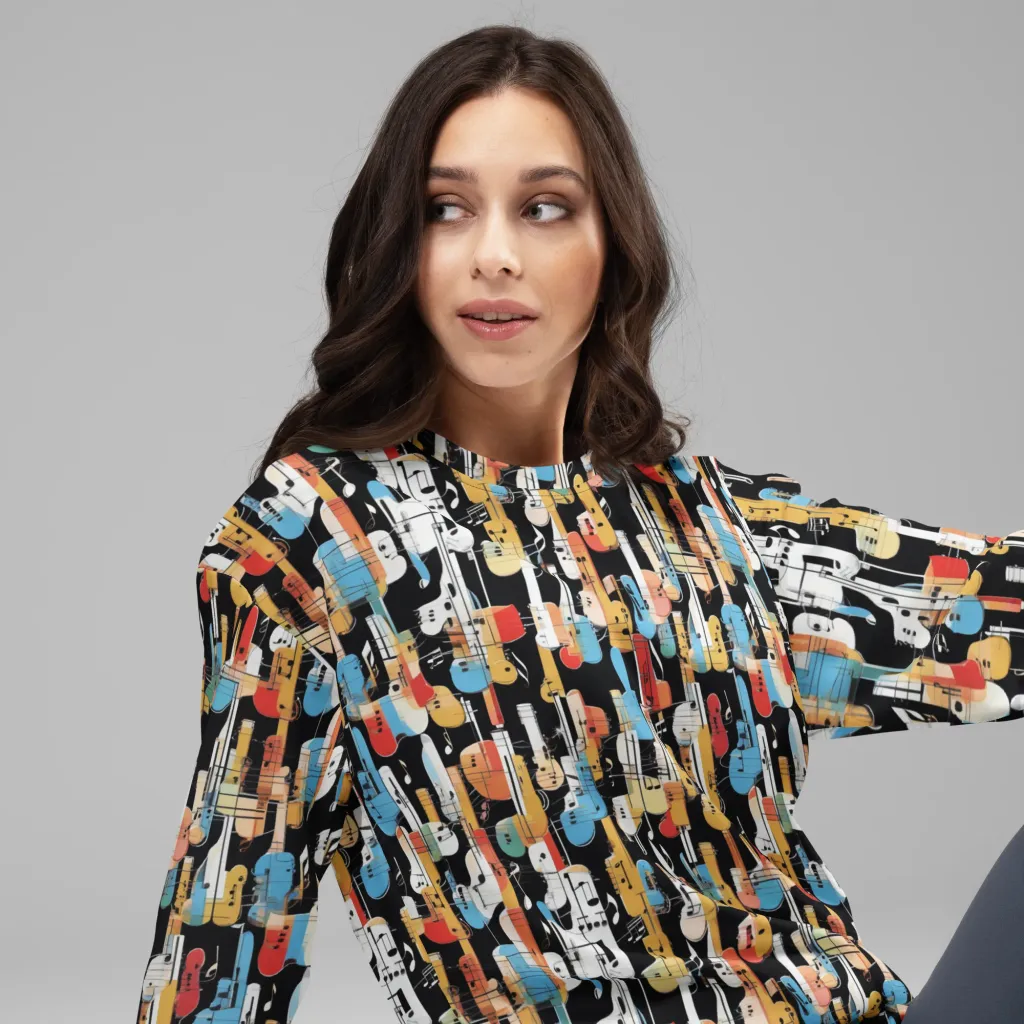 Jazz Mosaic on Sweatshirt — Right Front