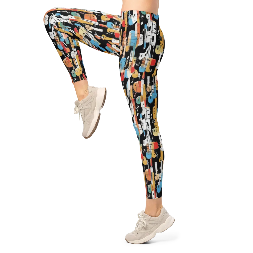 Jazz Mosaic on Leggings — Left