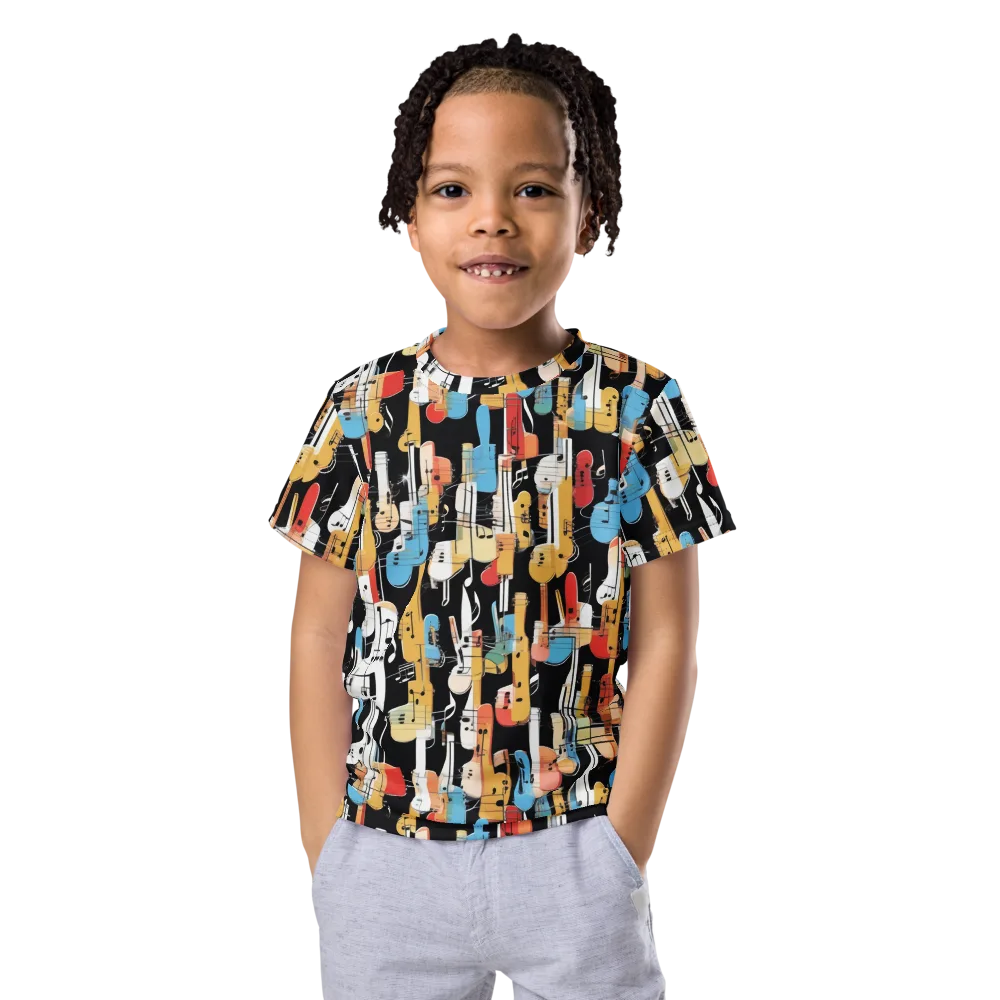 Jazz Mosaic on Kids Crew Neck T-Shirt — Front