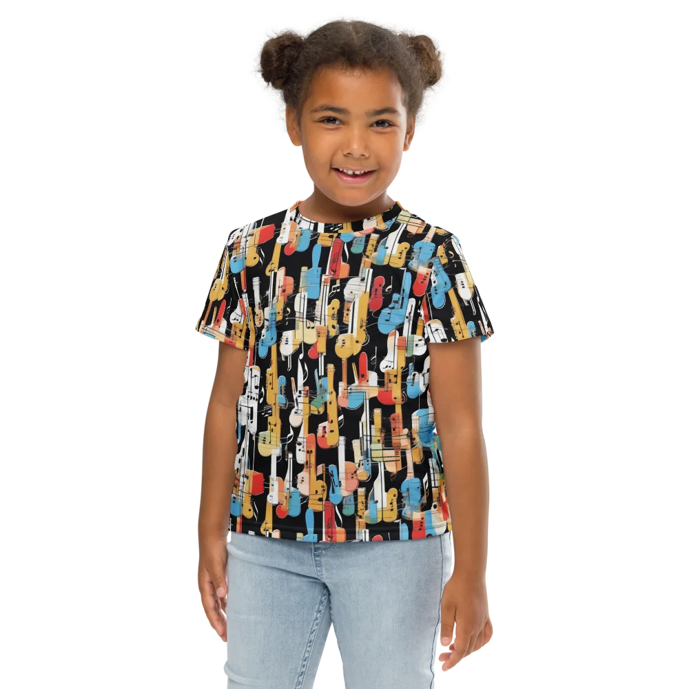 Jazz Mosaic on Kids Crew Neck T-Shirt — Front