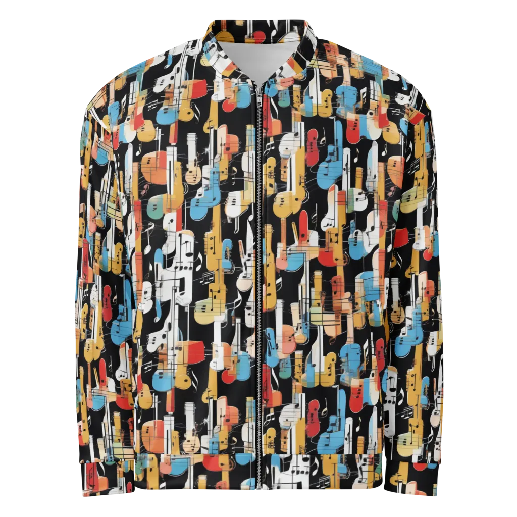Jazz Mosaic on Bomber Jacket — Front