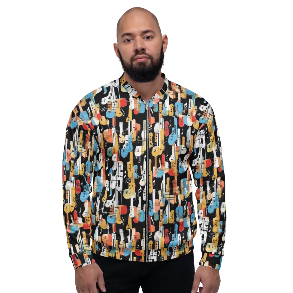 Jazz Mosaic on Bomber Jacket — Front