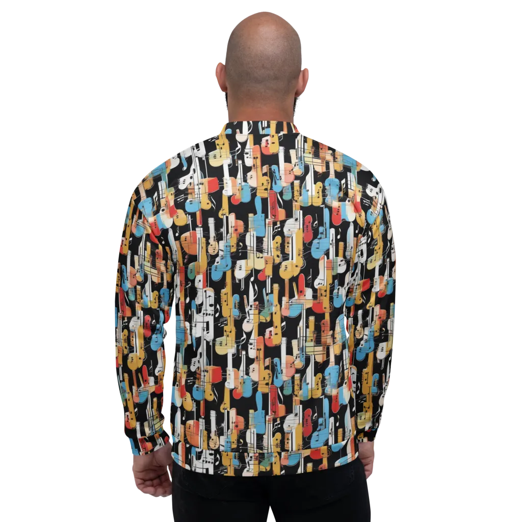 Jazz Mosaic on Bomber Jacket — Back