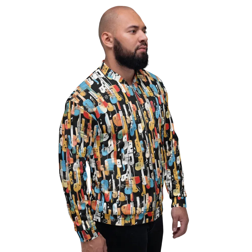 Jazz Mosaic on Bomber Jacket — Right