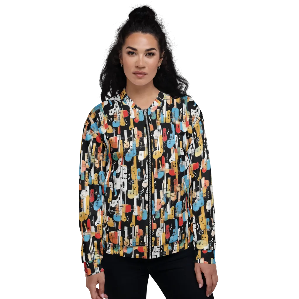 Jazz Mosaic on Bomber Jacket — Front