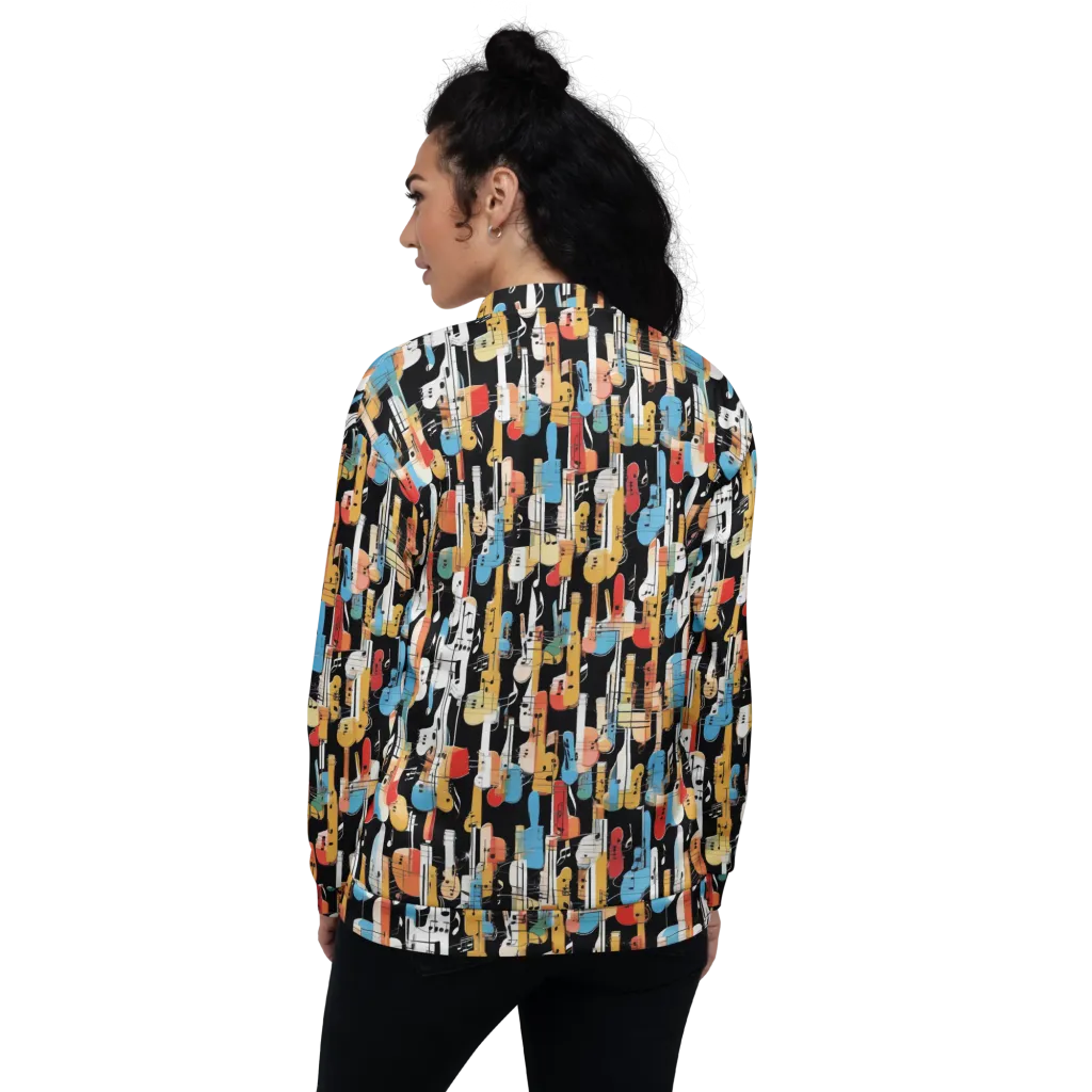 Jazz Mosaic on Bomber Jacket — Back