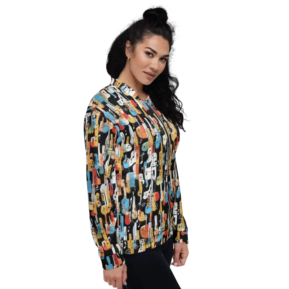 Jazz Mosaic on Bomber Jacket — Right