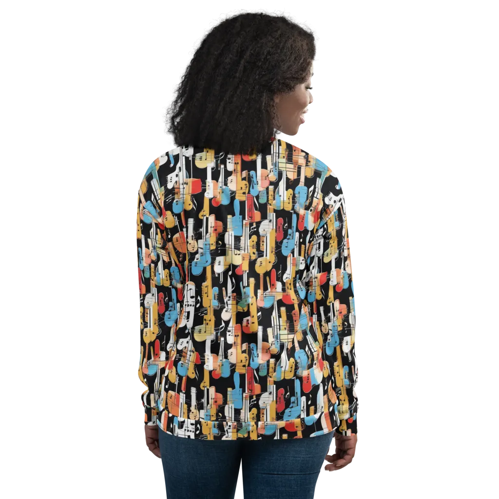 Jazz Mosaic on Bomber Jacket — Back